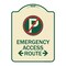 Signmission Emergency Access Route W/ Bidirectional Arrow Heavy-Gauge Aluminum Sign, 24" x 18", TG-1824-24111 A-DES-TG-1824-24111 - alternate 1